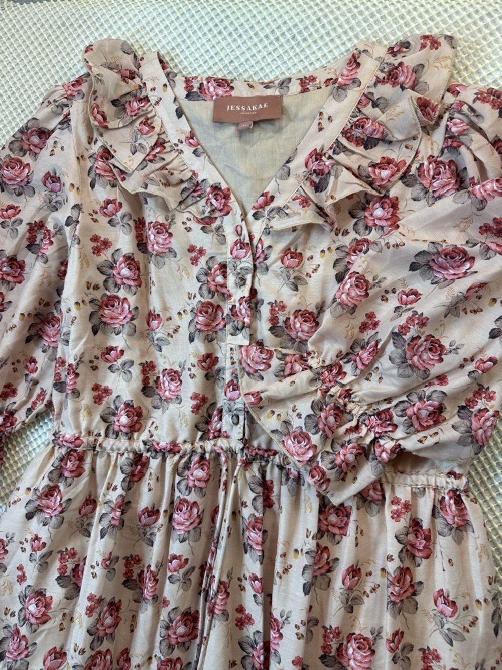 Jessakae Floral Ruffle Maxi Rosalie Dress Size XL - Picture 7 of 11